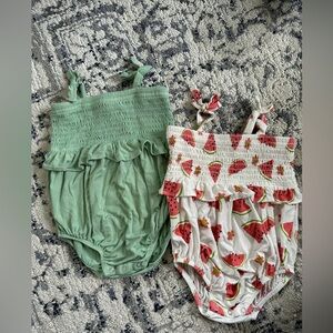 Larkspur Baby Girl Bamboo Bubble Rompers